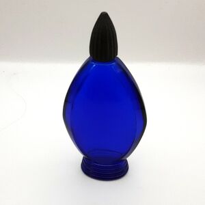 Vintage Evening in Paris Perfume Cobalt Blue Bottle w/ Lid 5.5"